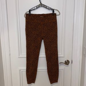 JCrew leopard print leggings size L never worn